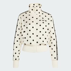 adidas Cream and Black Polka Dot Track Jacket